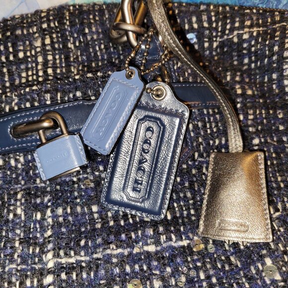 Coach Chelsea Boucle Emerson Blue Shoulder Bag 17813 - Picture 15 of 16